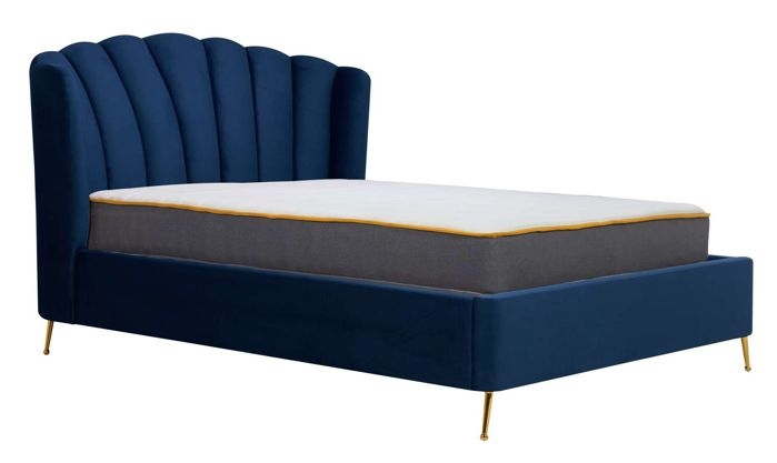 Product photograph of Birlea Lottie Midnight Blue Fabric Ottoman Bed from Choice Furniture Superstore.