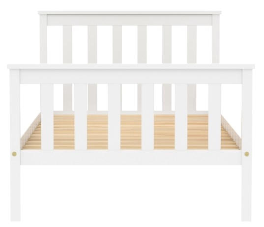 Product photograph of Oxford White Wooden Bed - Sizes Available from Choice Furniture Superstore.