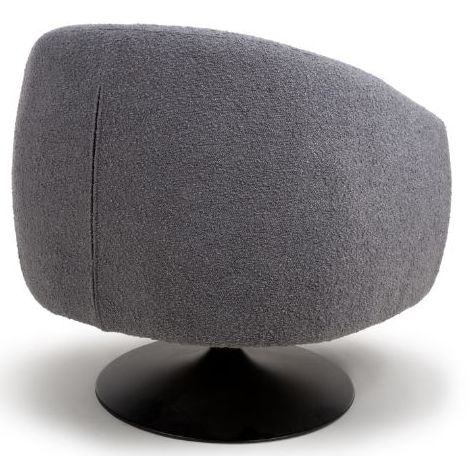 Product photograph of Club Grey Fabric Swivel Accent Chair from Choice Furniture Superstore.