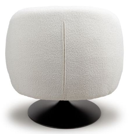 Product photograph of Club Ivory Fabric Swivel Accent Chair from Choice Furniture Superstore.
