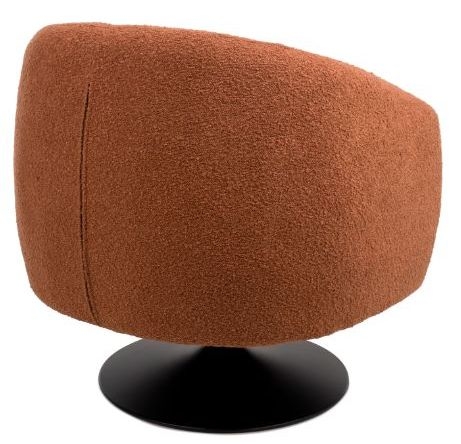 Product photograph of Club Rust Fabric Swivel Accent Chair from Choice Furniture Superstore.