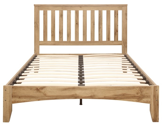 Product photograph of Hampstead Rustic Oak Effect Bed - Sizes Available from Choice Furniture Superstore.