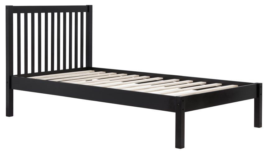 Product photograph of Nova Black Pine Bed from Choice Furniture Superstore.