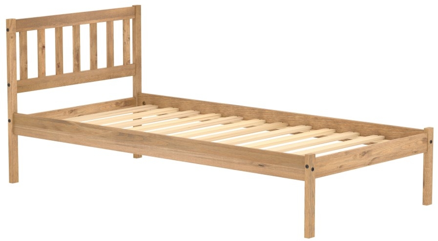Product photograph of Birlea Lisbon Pine Bed from Choice Furniture Superstore.