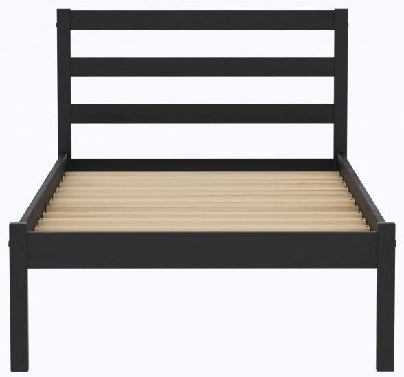 Product photograph of Luka Black Pine Bed from Choice Furniture Superstore.