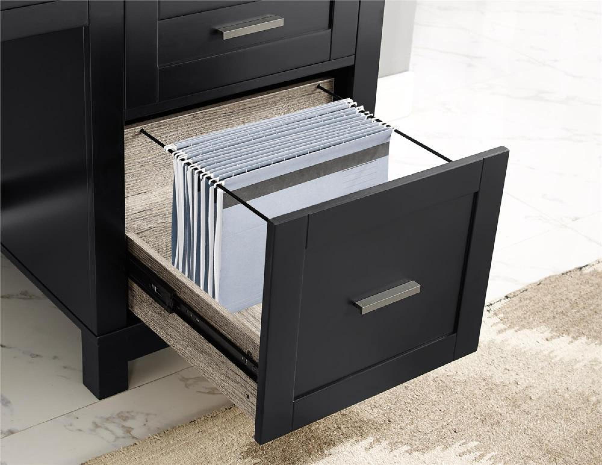 Product photograph of Alphason Carver Lift Top Office Desk In Black - 9257196comuk from Choice Furniture Superstore.