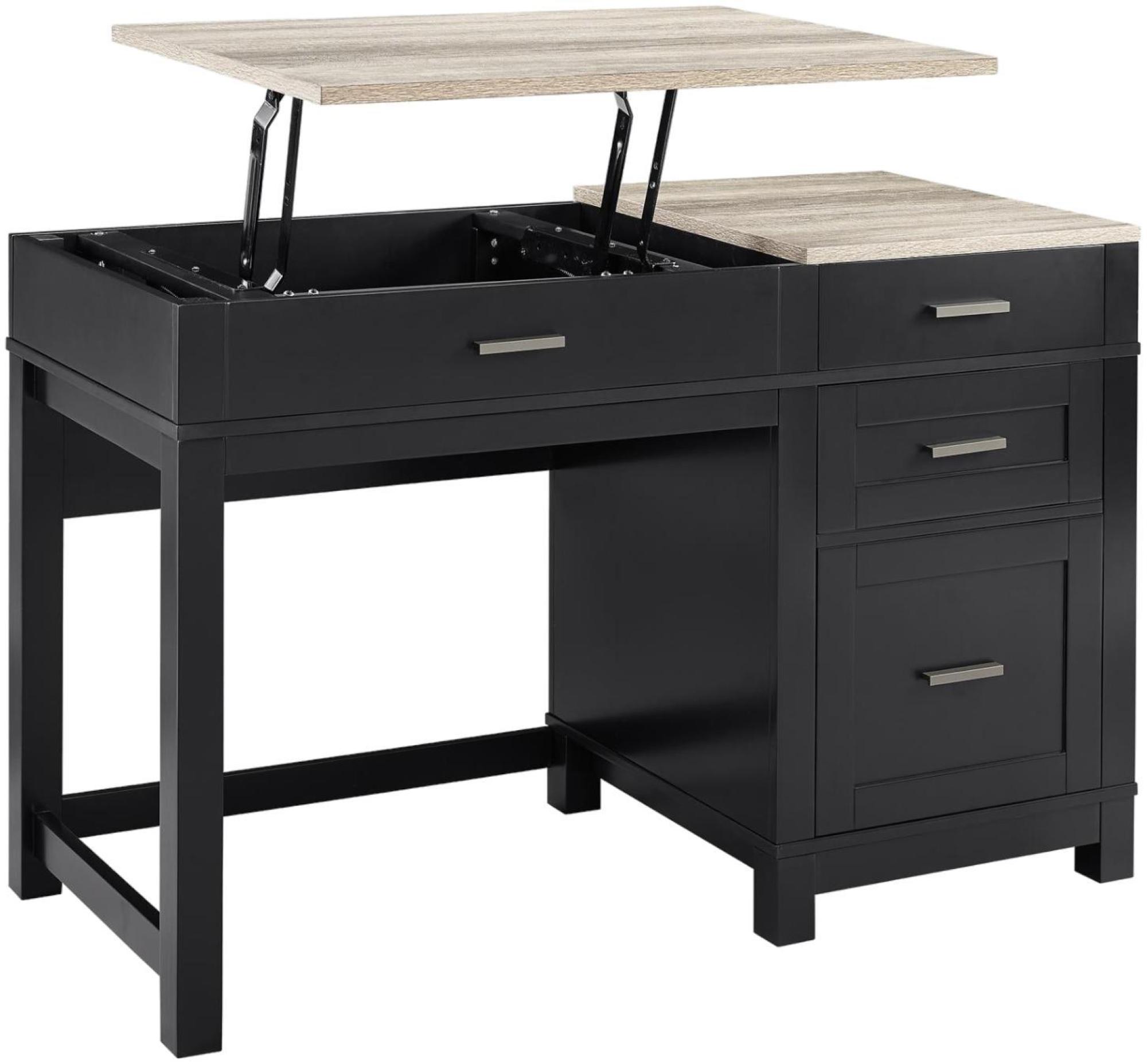 Product photograph of Alphason Carver Lift Top Office Desk In Black - 9257196comuk from Choice Furniture Superstore.