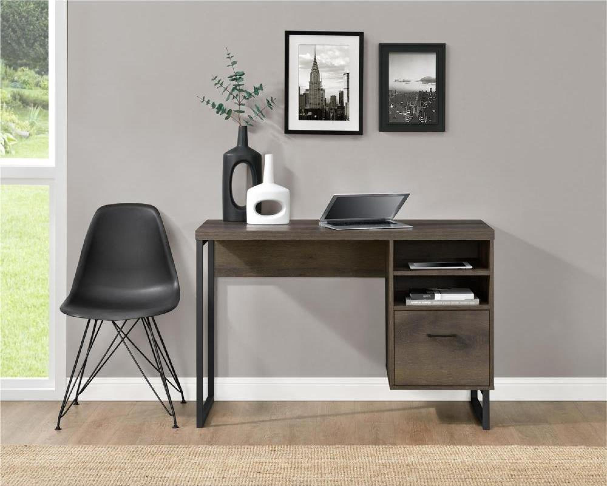 Product photograph of Alphason Candon Desk In Medium Brown - 9892096comuk from Choice Furniture Superstore.