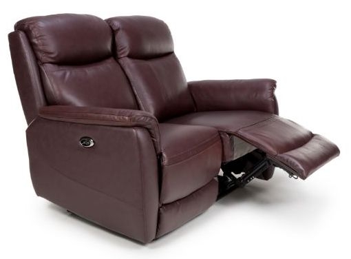 Product photograph of Kent Chestnut Leather 2 Seater Electric Recliner Sofa from Choice Furniture Superstore.