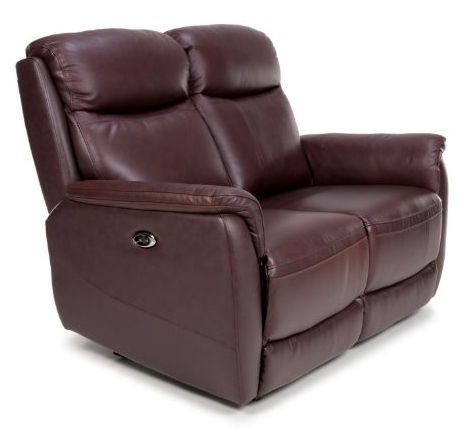 Product photograph of Kent Chestnut Leather 2 Seater Electric Recliner Sofa from Choice Furniture Superstore.