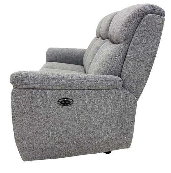 Product photograph of Kent Grey Fabric 2 Seater Electric Recliner Sofa from Choice Furniture Superstore.