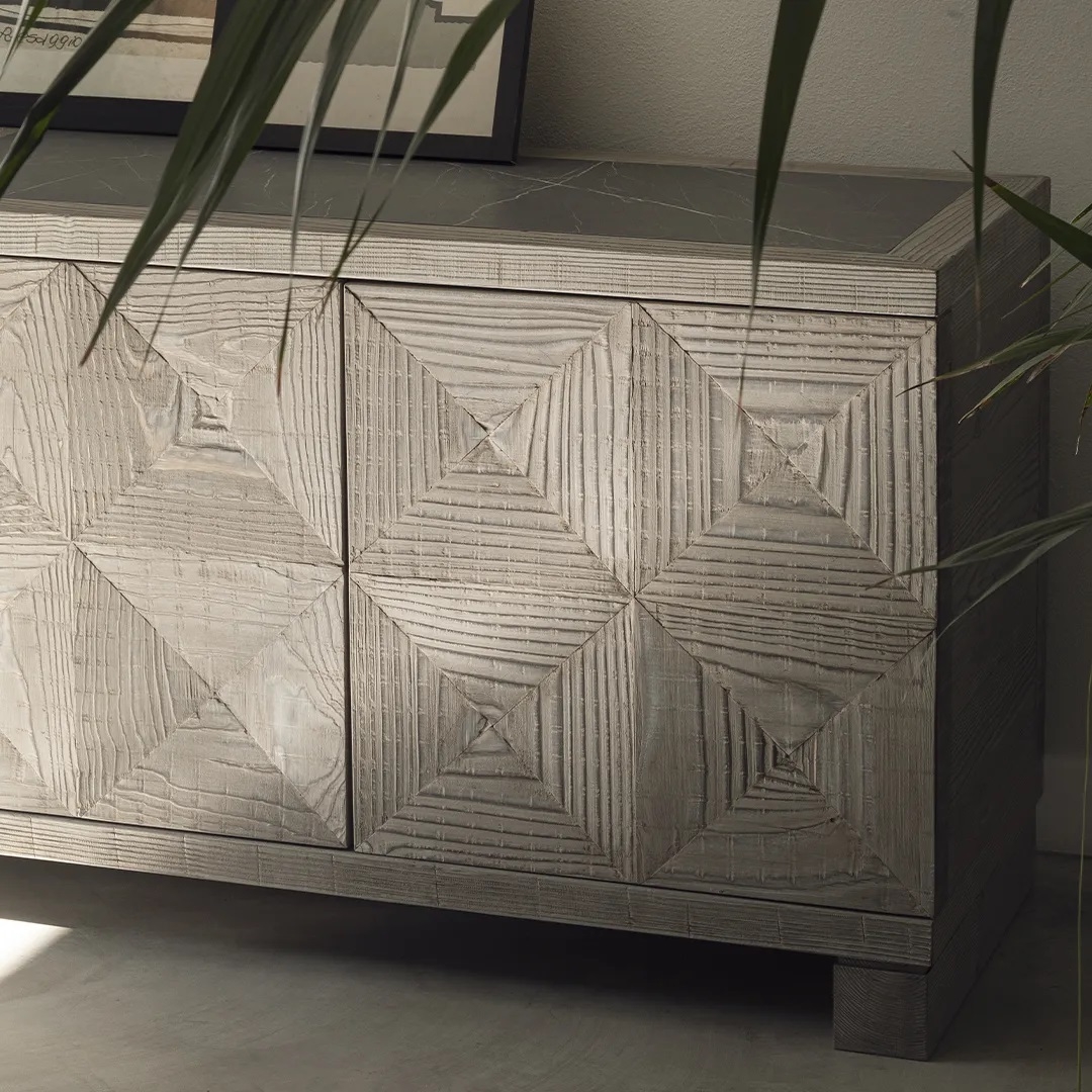 Product photograph of Adamante Grey Stone Sideboard 275cm With 5 Door from Choice Furniture Superstore.