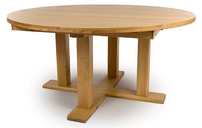 Product photograph of Madrid Oak 160cm Round Dining Table from Choice Furniture Superstore.
