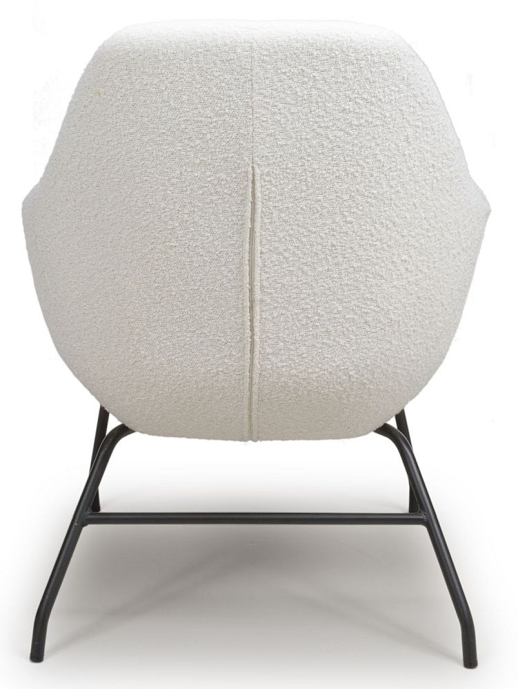 Product photograph of Moby Ivory Fabric Accent Chair from Choice Furniture Superstore.