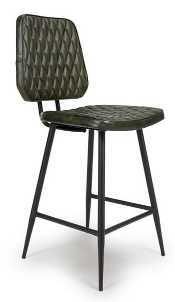 Product photograph of Austin Green Genuine Buffalo Leather Counter Stool Sold In Pairs from Choice Furniture Superstore.