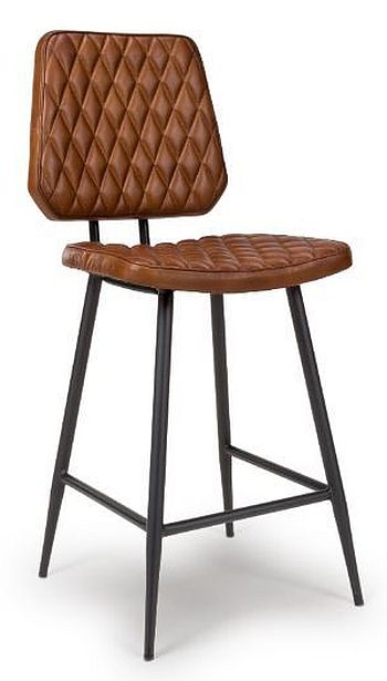 Product photograph of Austin Tan Genuine Buffalo Leather Counter Stool Sold In Pairs from Choice Furniture Superstore.