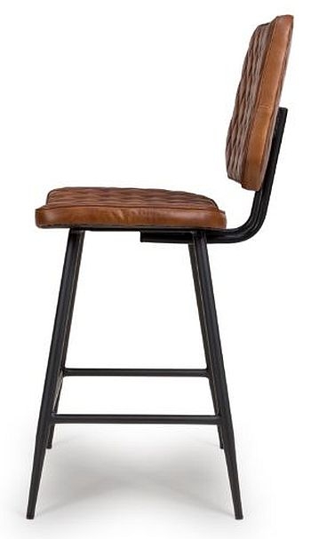 Product photograph of Austin Tan Genuine Buffalo Leather Counter Stool Sold In Pairs from Choice Furniture Superstore.