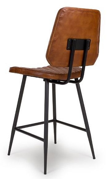 Product photograph of Austin Tan Genuine Buffalo Leather Counter Stool Sold In Pairs from Choice Furniture Superstore.