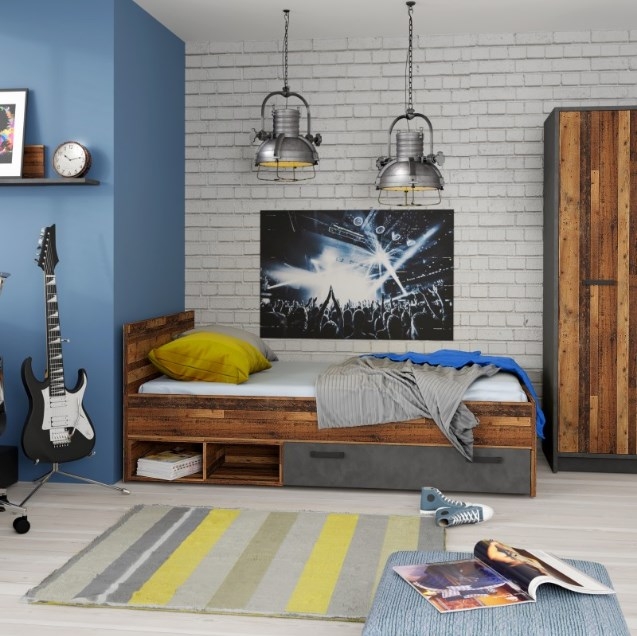 Product photograph of Brooklyn Rustic 4ft Small Double Bed from Choice Furniture Superstore.