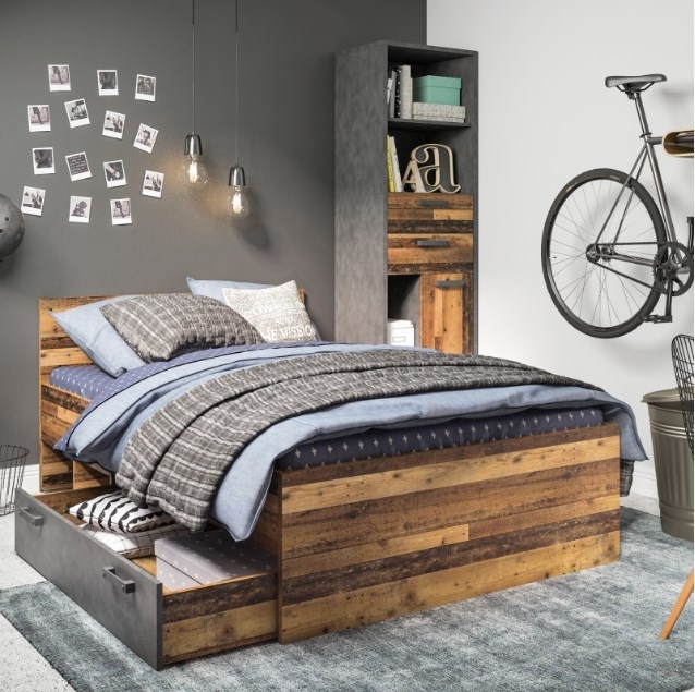 Product photograph of Brooklyn Rustic 4ft Small Double Bed from Choice Furniture Superstore.