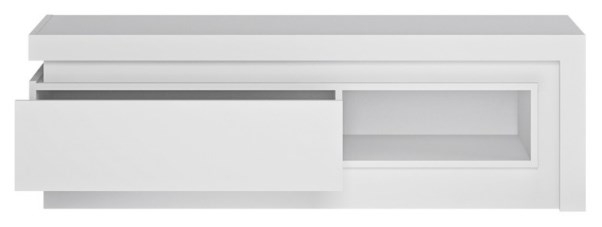 Product photograph of Lyon White Gloss 130cm Tv Unit from Choice Furniture Superstore.