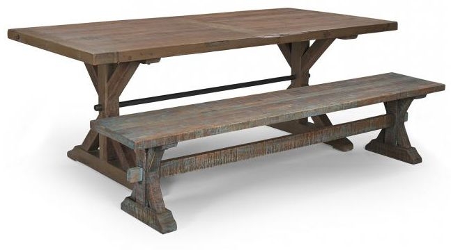 Gulmarg Reclaimed Wooden Dining Table, 210cm Seats 6 Diners Rectangular Top