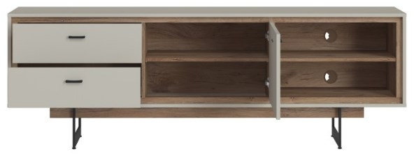 Product photograph of Rivero Grey And Oak Effect Large Tv Unit from Choice Furniture Superstore.