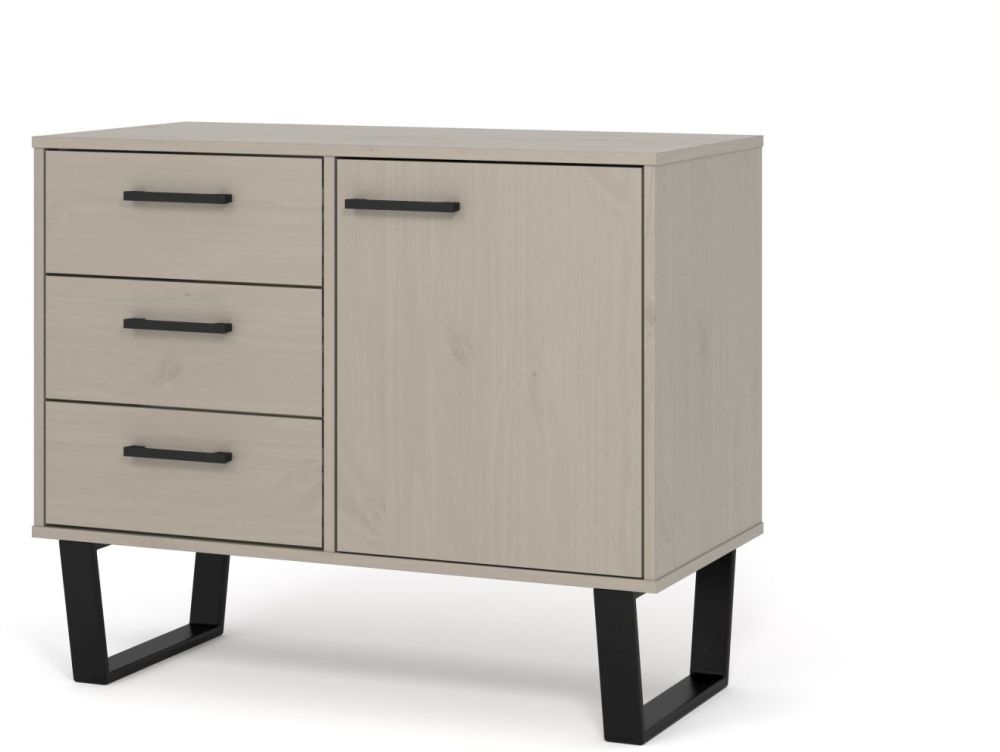 Product photograph of Texas Grey 90cm Small Sideboard from Choice Furniture Superstore.