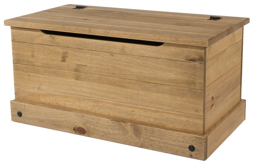 Product photograph of Corona Pine Mexican Storage Trunk from Choice Furniture Superstore.