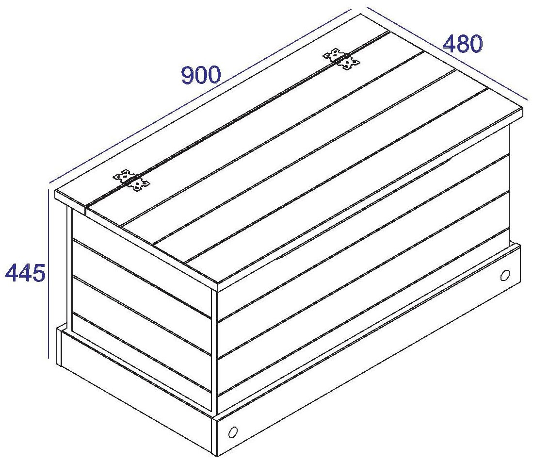 Product photograph of Corona Pine Mexican Storage Trunk from Choice Furniture Superstore.