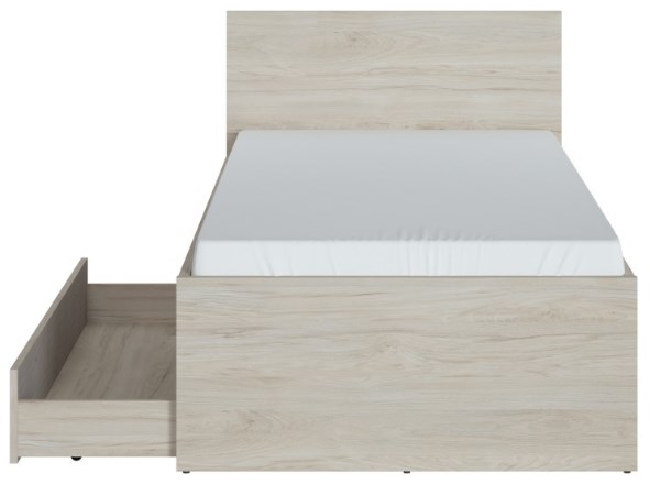 Product photograph of Denim Light Wood Effect 3ft Single 1 Drawer Bed from Choice Furniture Superstore.