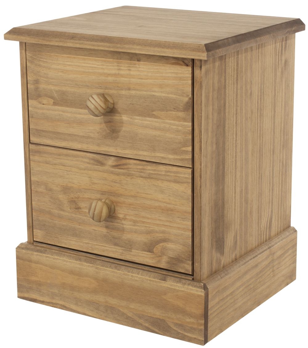 Product photograph of Cotswold 2 Drawer Bedside Cabinet from Choice Furniture Superstore.