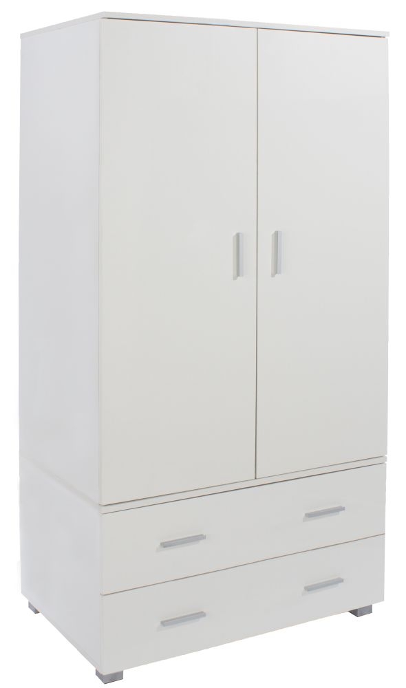 Product photograph of Lido 2 Door 2 Drawer Low Wardrobe from Choice Furniture Superstore.