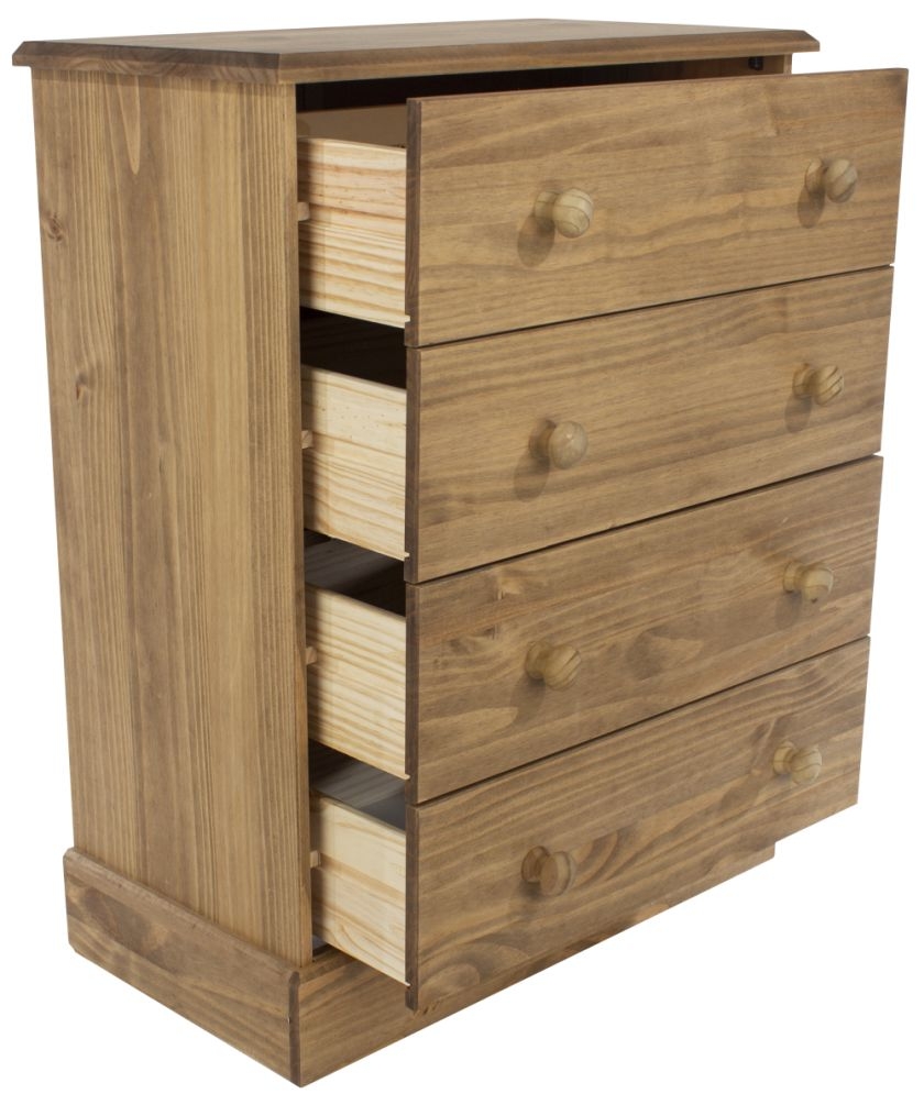 Product photograph of Cotswold Pine 4 Drawer Chest from Choice Furniture Superstore.