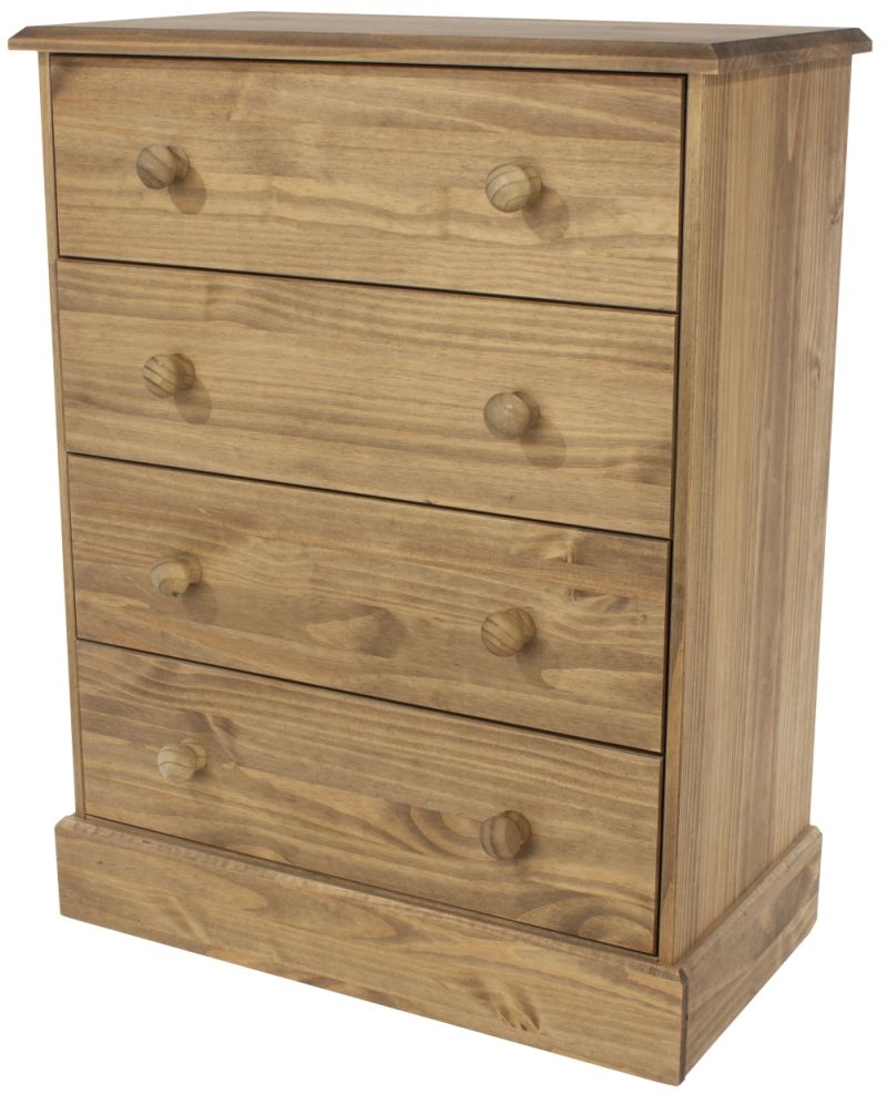 Product photograph of Cotswold Pine 4 Drawer Chest from Choice Furniture Superstore.