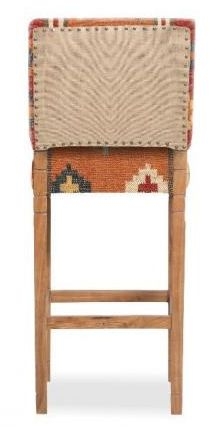 Product photograph of 2 X Dewas Kilim Red Barstool from Choice Furniture Superstore.
