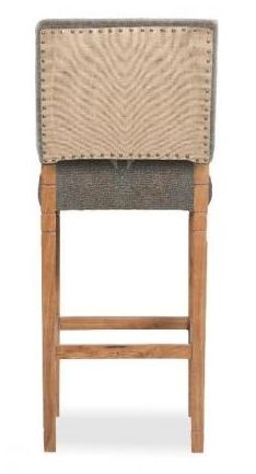 Product photograph of Dewas Kilim Grey Barstool Sold In Pairs from Choice Furniture Superstore.