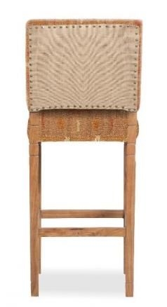 Product photograph of Dewas Kilim Orange Barstool Sold In Pairs from Choice Furniture Superstore.