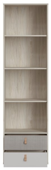 Product photograph of Denim Light Wood Effect Narrow Bookcase from Choice Furniture Superstore.