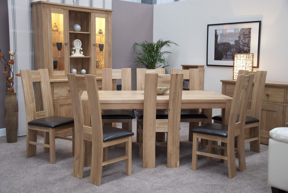 Product photograph of Homestyle Gb Vermont Oak Large Trend Dining Table - 6 Seater from Choice Furniture Superstore.