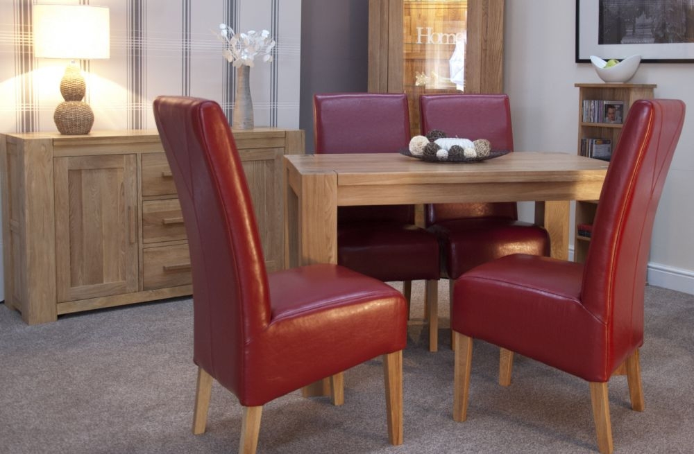 Product photograph of Homestyle Gb Vermont Oak Small Trend Dining Table - 4 Seater from Choice Furniture Superstore.