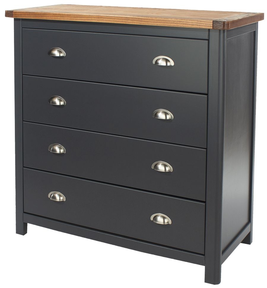 Product photograph of Dunkeld Blue 4 Drawer Chest from Choice Furniture Superstore.