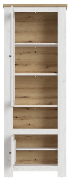 Product photograph of Celesto White 2 Door Display Cabinet from Choice Furniture Superstore.