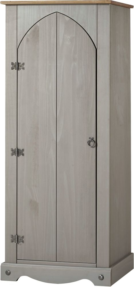 Product photograph of Corona Grey Mexican Pine Vestry Cupboard from Choice Furniture Superstore.