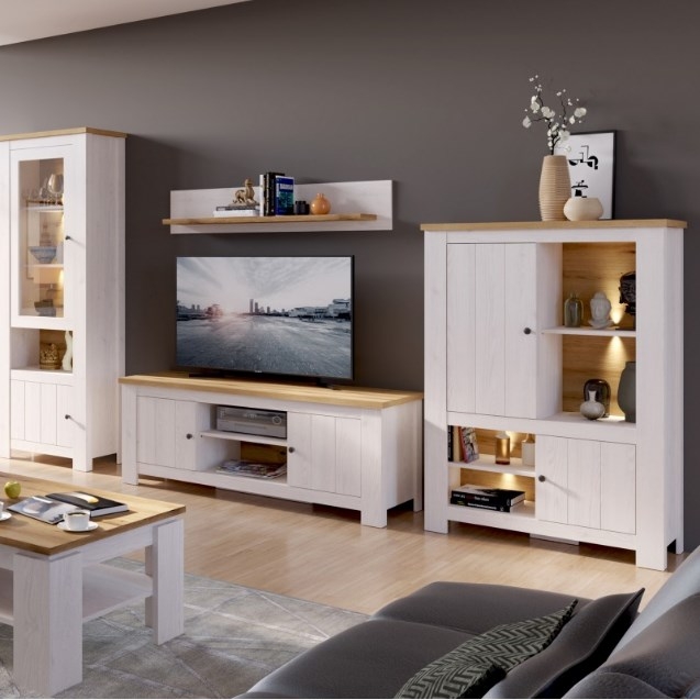 Product photograph of Celesto White 154cm Tv Unit from Choice Furniture Superstore.