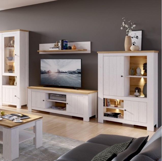 Product photograph of Celesto White 2 Door Cabinet from Choice Furniture Superstore.