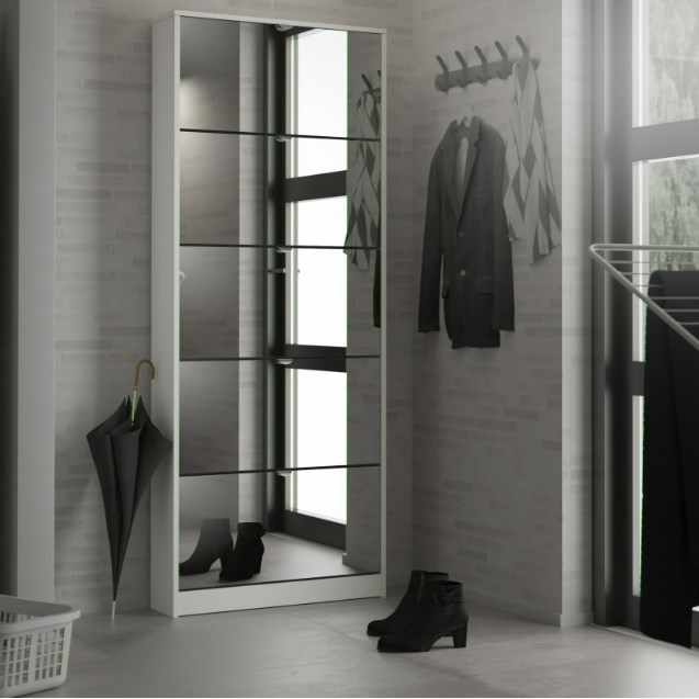 Product photograph of Shoes Shoe Cabinet 5 Mirror Tilting Door from Choice Furniture Superstore.