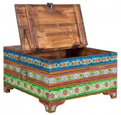 Product photograph of Vintage Kufri Hand Painted Coffee Table from Choice Furniture Superstore.