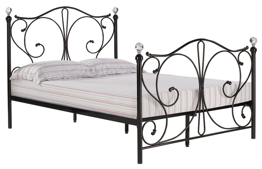 Product photograph of Florence Single Black Metal Bed from Choice Furniture Superstore.