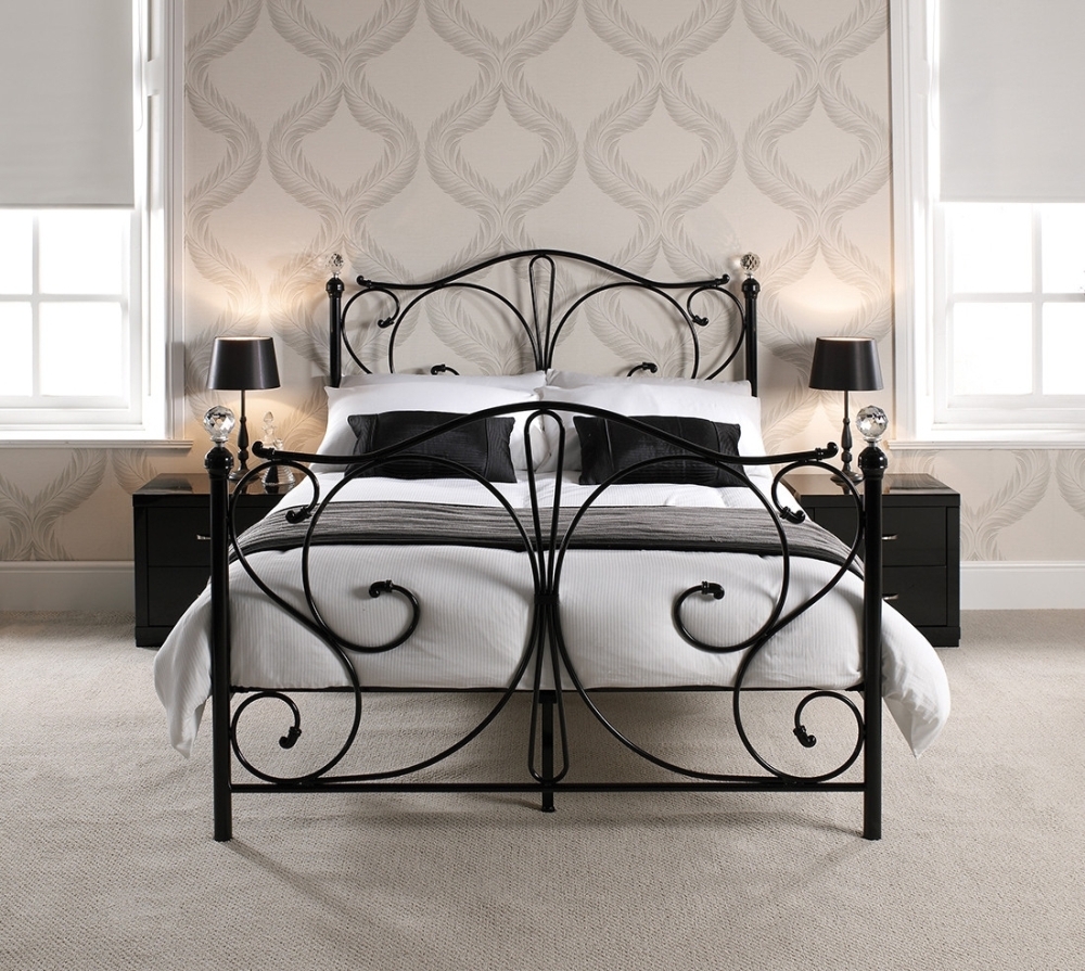 Product photograph of Florence Single Black Metal Bed from Choice Furniture Superstore.